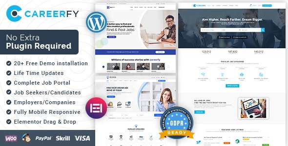 Careerfy v9.1.8 - Job Board WordPress Theme