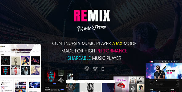 Remix v3.9.9 - Music band and Musician AJAX Theme